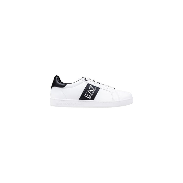 EA7 Emporio Armani Black And White Leather Low Top Sneakers