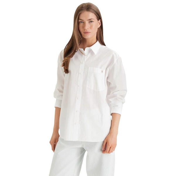 Calvin Klein Jeans White Cotton Blouse