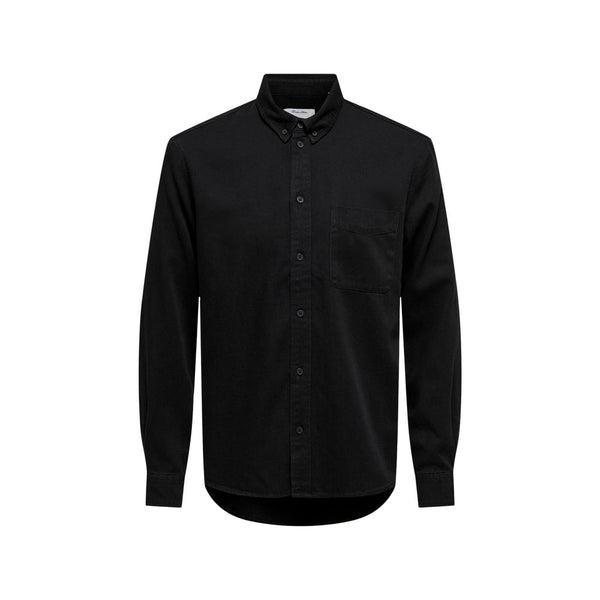 Only & Sons Black Denim Shirt