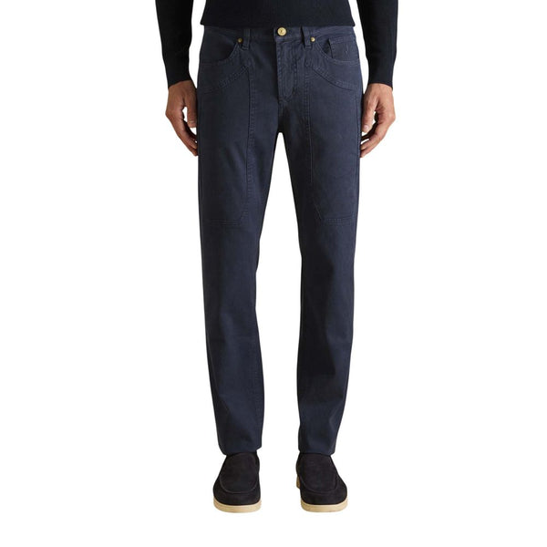 Jeckerson Blue Elastane Skinny Pants