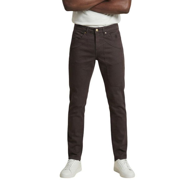Jeckerson Brown Cotton Skinny Jeans