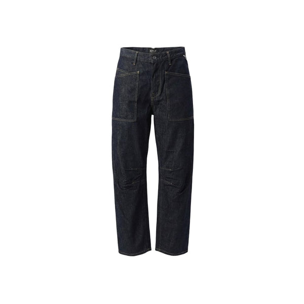 Replay Blue Cotton Mom Jeans