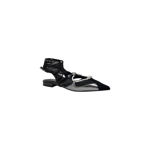 PINKO Black Leather Ballet Flats