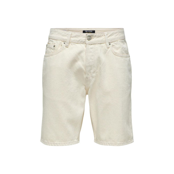 Only & Sons Beige Cotton Bermuda Shorts