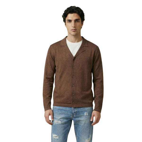 Gianni Lupo Brown Viscose Cardigan