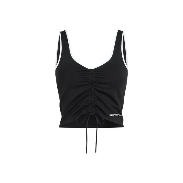 Karl Lagerfeld Black Viscose Top