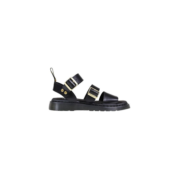 Dr. Martens Black Leather Flat Sandals
