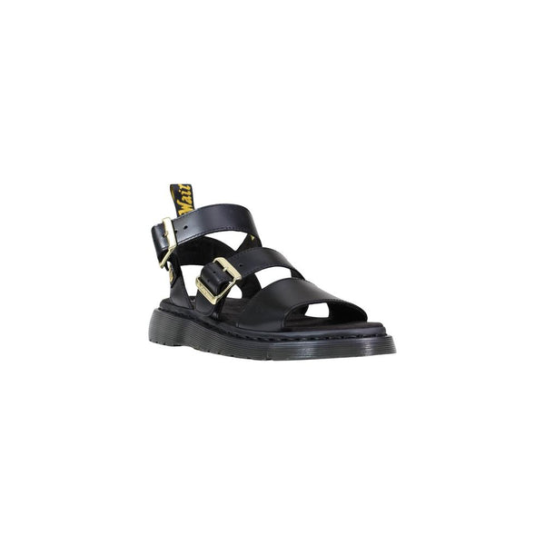 Dr. Martens Black Leather Flat Sandals