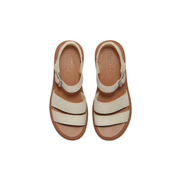Timberland Beige Leather Platform Sandals