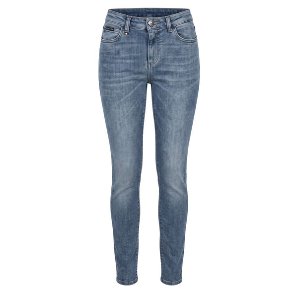 Philipp Plein Blue Cotton Women Jean
