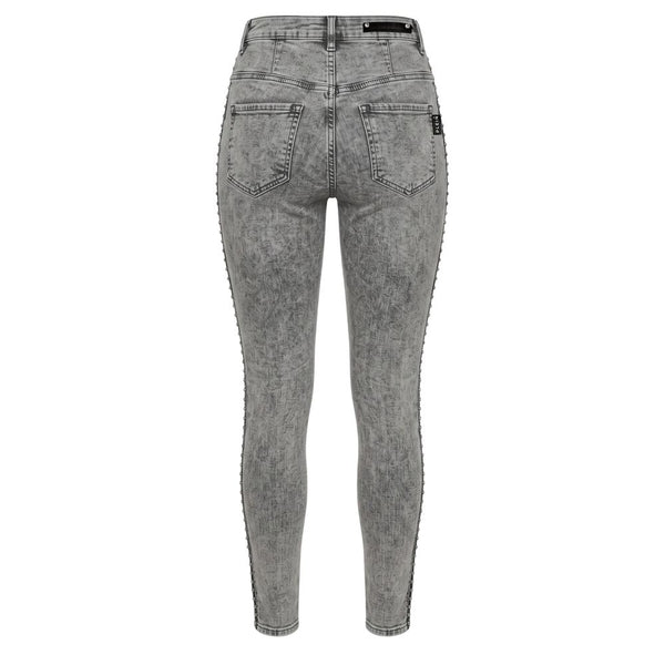 Philipp Plein Grey Cotton Women Pants