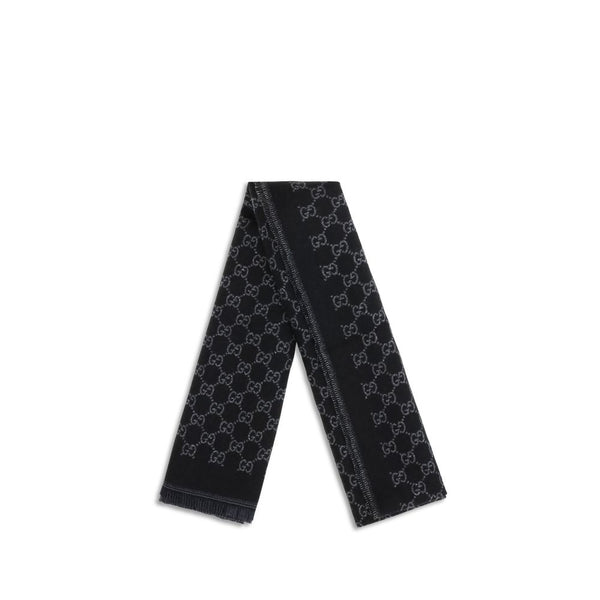 Gucci Black Wool Oves Aries Scarf