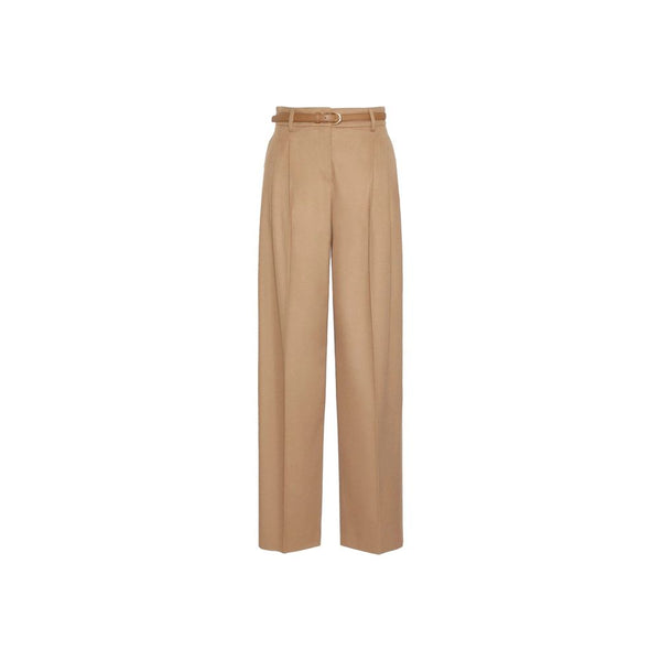 Max Mara Brown Virgin Wool Casual Pants