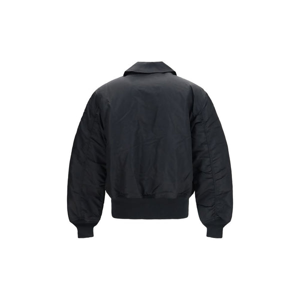 ALPHA INDUSTRIES Black Polyester Bomber