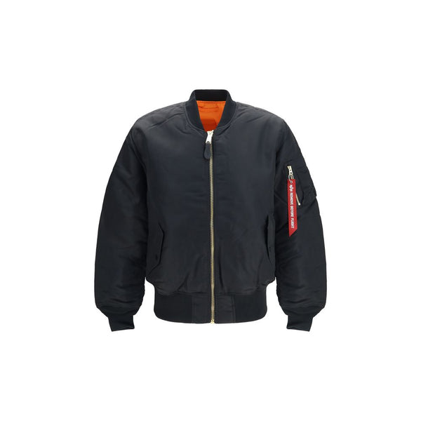 ALPHA INDUSTRIES Black Nylon Bomber