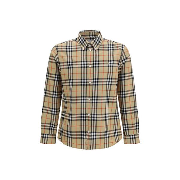 Burberry Beige Cotton Pattern Shirt
