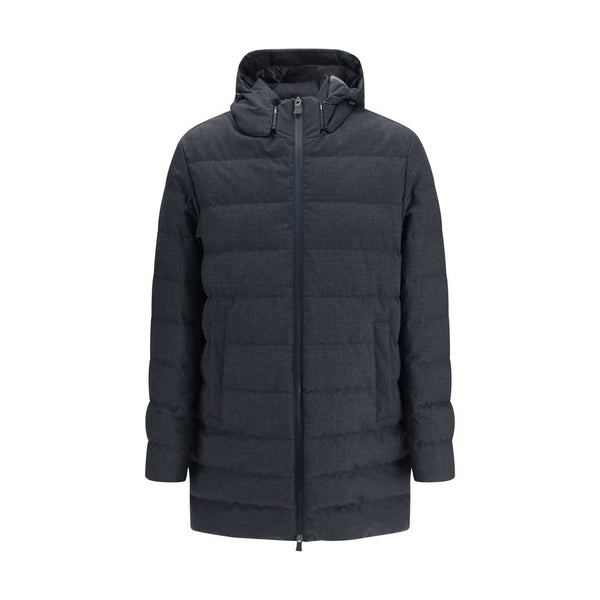 Herno Gray Polyester Full-Length Jacket