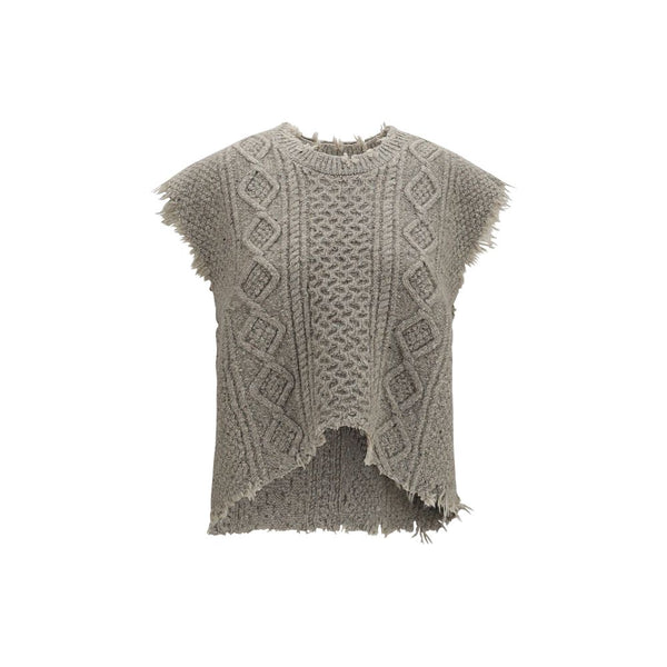 R13 Beige Wool Oves Aries Sleeveles Sweater