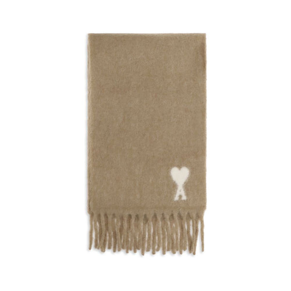 Ami Paris Beige Alpaca Vicugna Pacos Scarf