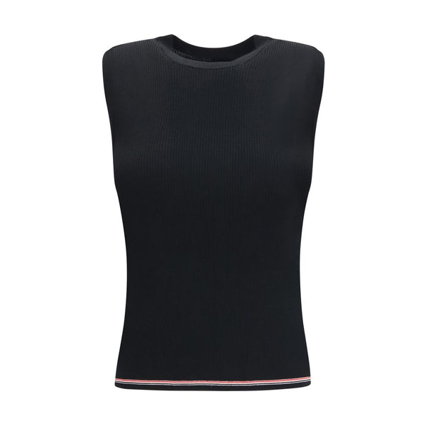 Thom Browne Black Wool Oves Aries Sleeveles T-Shirt