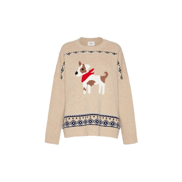 Max Mara Beige Virgin Wool Sweatshirt