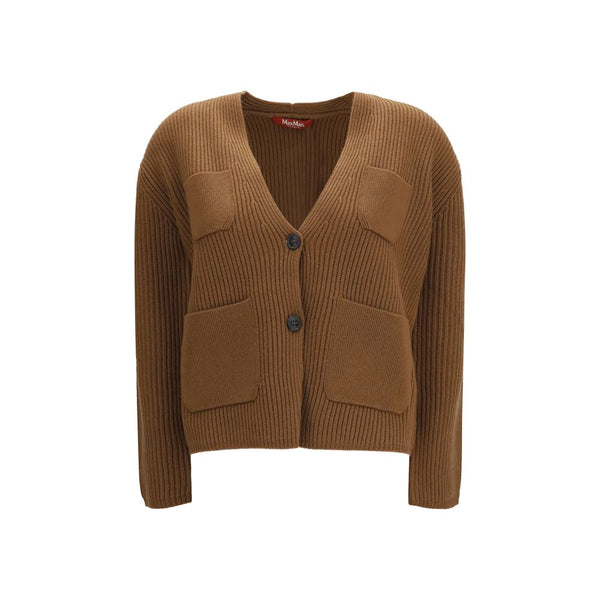 Max Mara Brown Wool Oves Aries Cardigan