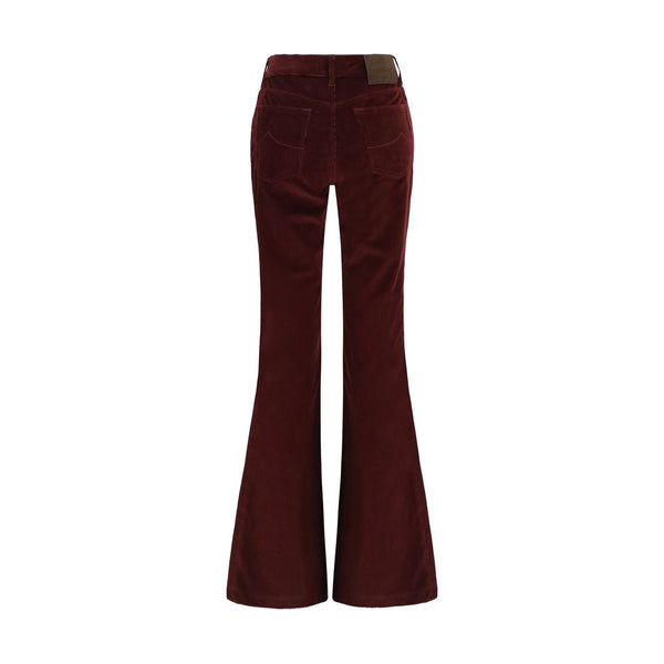 Jacob Cohen Bordeaux Cotton Flared Jeans