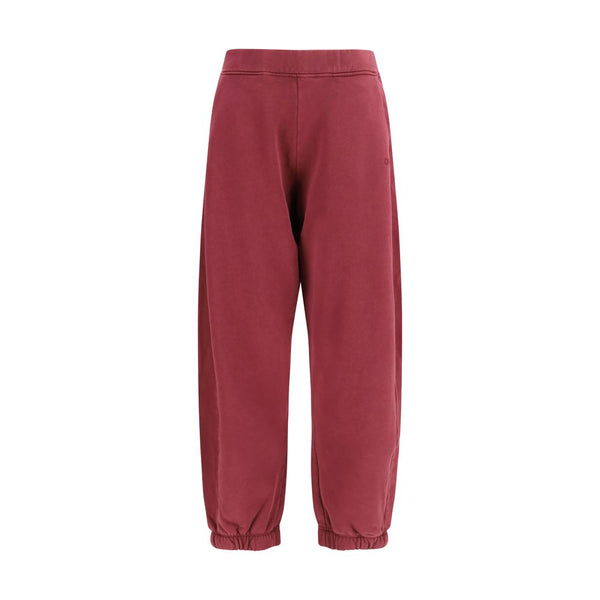Off-White Purple Cotton Casual Pants