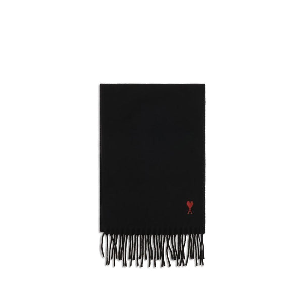 Ami Paris Black Wool Oves Aries Foulard