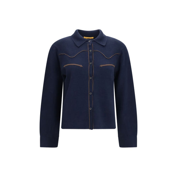 Guest in Residence Blue Cashmere Dress Shirt