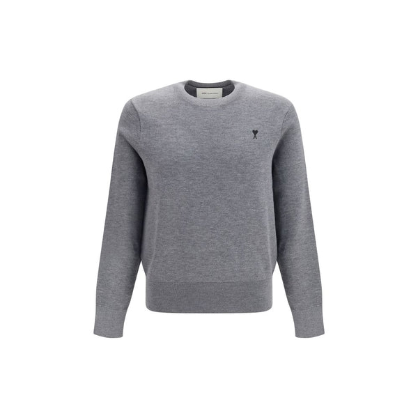 Ami Paris Gray Wool Oves Aries Sweatshirt