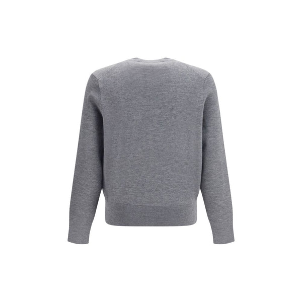 Ami Paris Gray Wool Oves Aries Sweatshirt