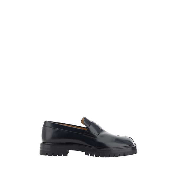 Maison Margiela Black Calf Leather Bos Taurus Slip-On Loafers