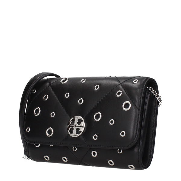 Tory Burch Black Leather Clutch Bag