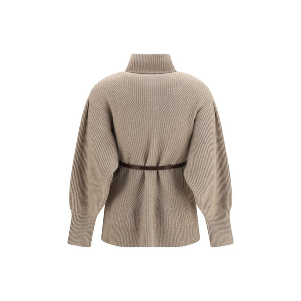 Brunello Cucinelli Beige Wool Oves Aries Cardigan