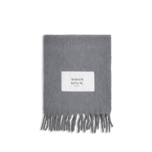 Maison Kitsuné Gray Alpaca Vicugna Pacos Scarf