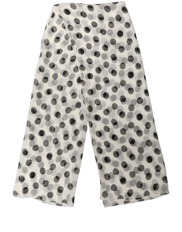 Dolce & Gabbana White Black Polka Dot Shawl Stole Scarf