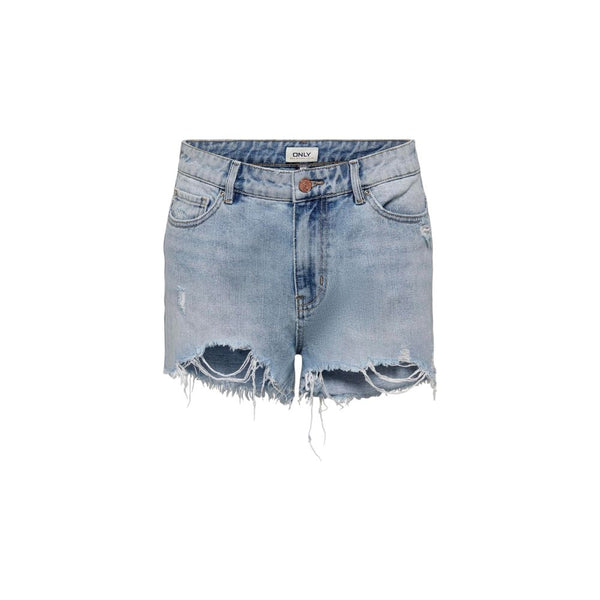 Only Light Blue Cotton Shorts