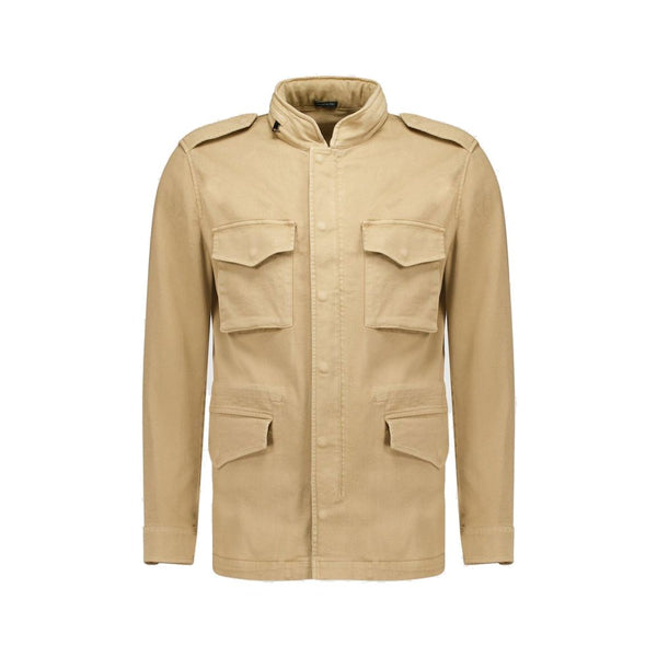 Autore Beige Cotton Full-Length Jacket
