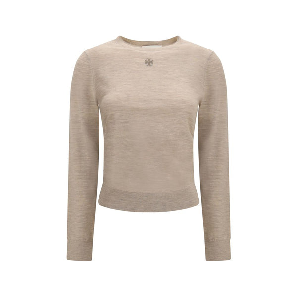 Tory Burch Beige Wool Oves Aries Sweatshirt