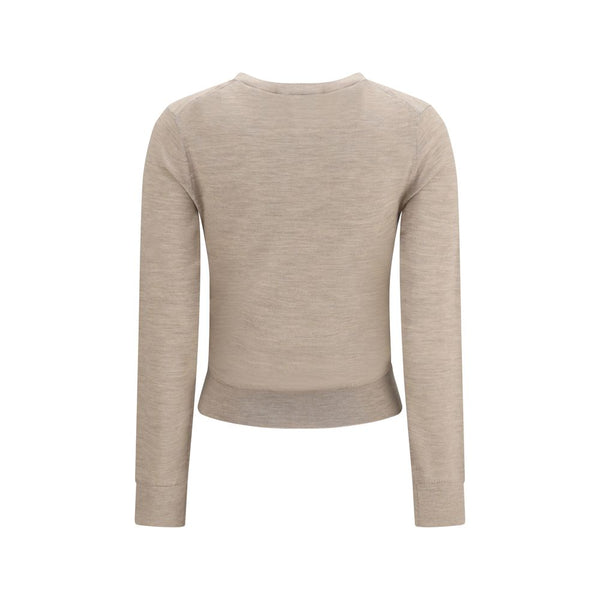 Tory Burch Beige Wool Oves Aries Sweatshirt