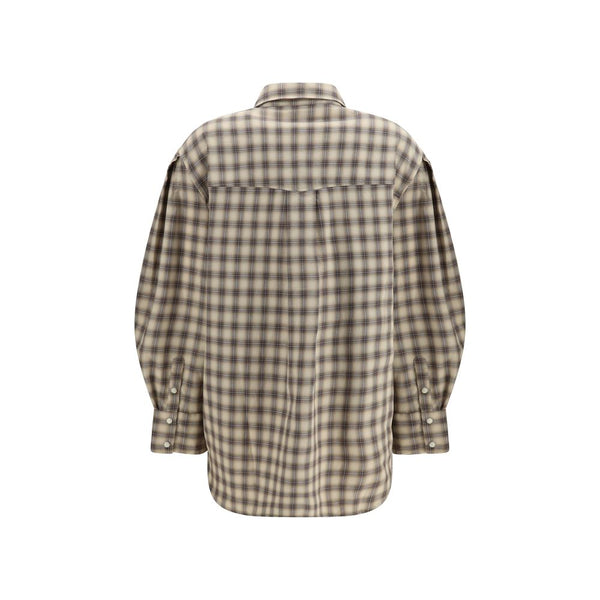 Ganni Beige Cotton Dress Shirt