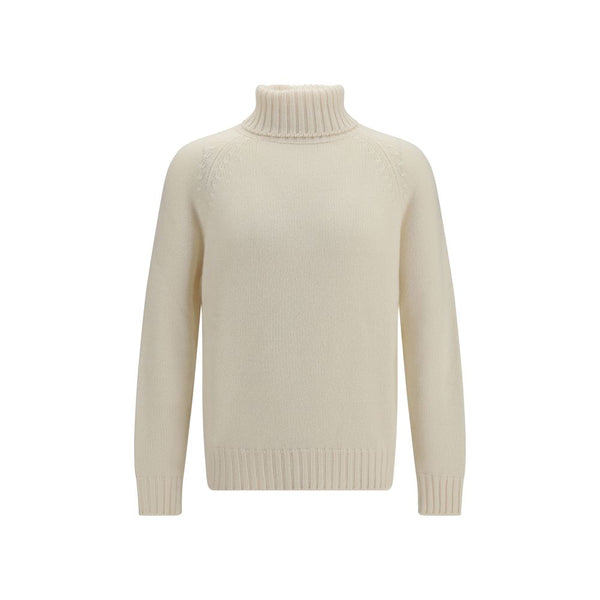 Umit Benan White Cashmere Turtleneck