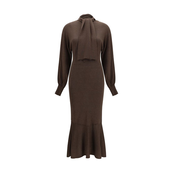 Jacquemus Brown Silk Casual Dress