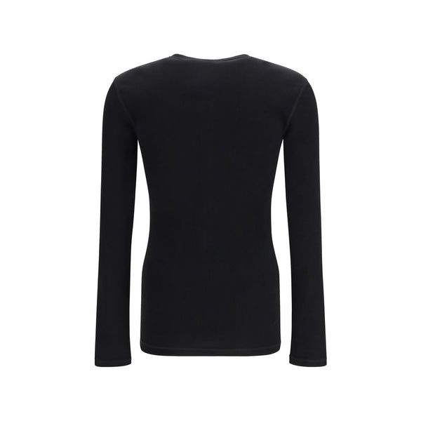 Dolce & Gabbana Black Cotton Long Sleeve T-Shirt