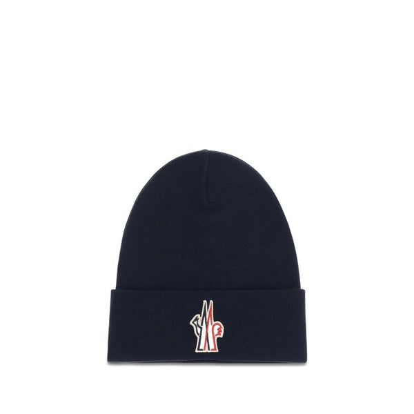 Moncler Grenoble Blue Wool Oves Aries Beanie