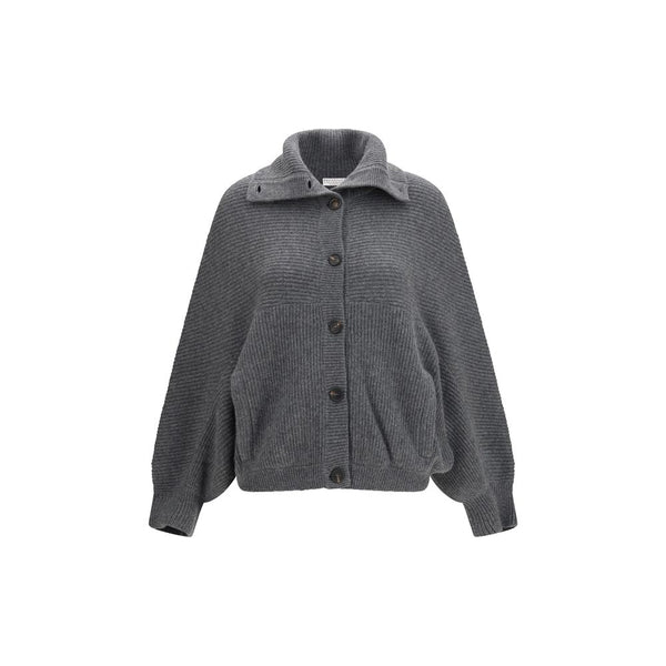 Brunello Cucinelli Gray Cashmere Cardigan