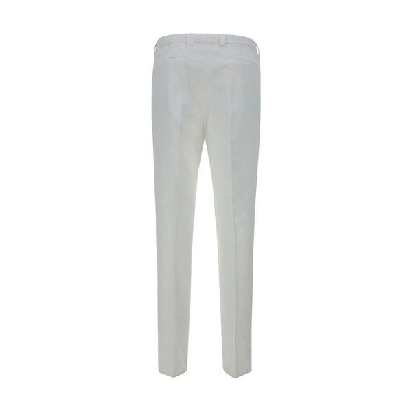 Brunello Cucinelli White Cotton Casual Pants