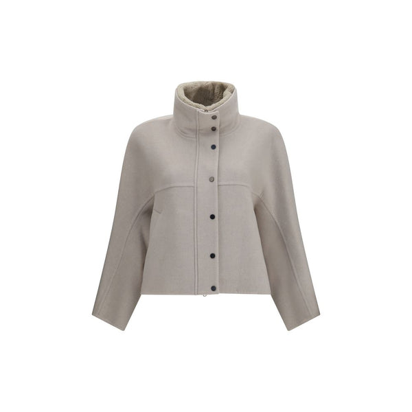 Brunello Cucinelli Gray Wool Oves Aries Jacket