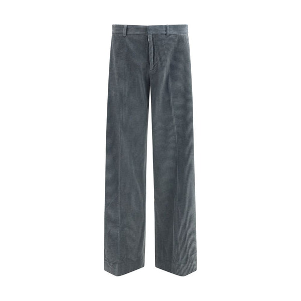 Magliano Gray Cotton Casual Pants